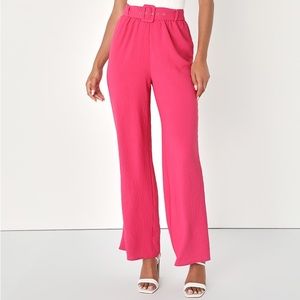Belted Wide Leg Pants